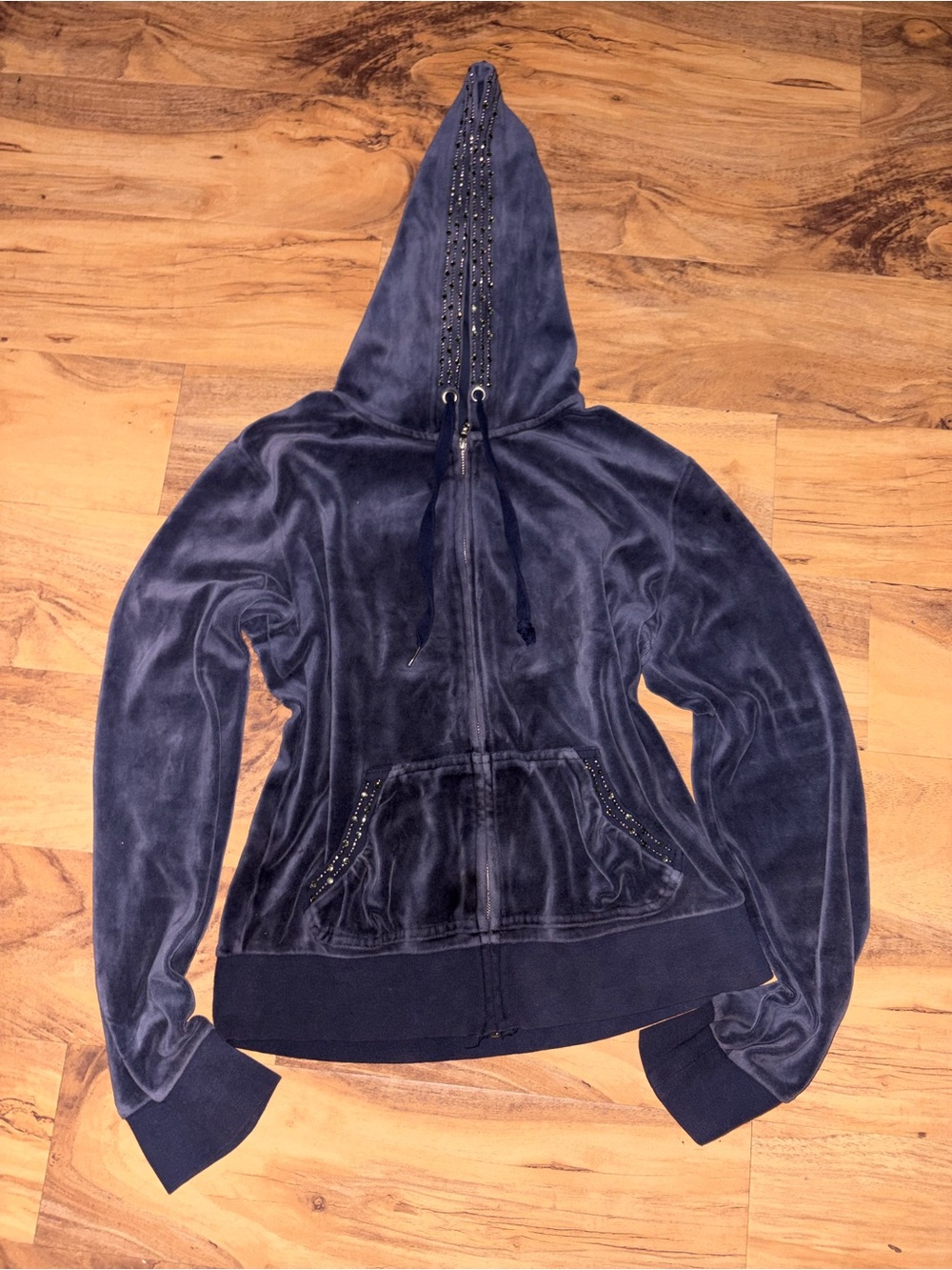 ✨ TRUE VINTAGE Y2K EXPRESS VELOUR HOODIE ✨